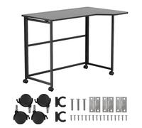 Maclean Scrivania pieghevole MC-1250 L/B 100x65 cm Nero con ruote e freno
