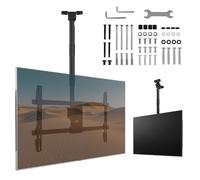 Maclean Supporto a soffitto TV 43-86″ | Capacità di carico 60 kg | Inclinazione -25°, girevole 180°, altezza regolabile 485-925 mm | VESA fino a 600×400 mm | Gestione cavi | Acciaio nero