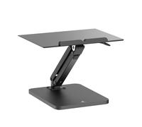 Maclean Supporto da tavolo monitor o laptop, con molla a gas, per stare in piedi e seduti, nero, MC-493