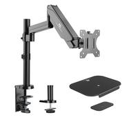 Maclean Supporto doppio braccio monitor MC-775+MC-929 17-32'' 8kg Nero