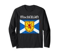 MacLellan - Bandiera scozzese con cognome del clan scozzese Maglia a Manica