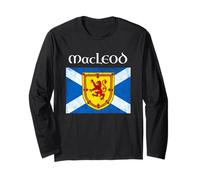 MacLeod - Bandiera scozzese con cognome del clan scozzese Maglia a Manica