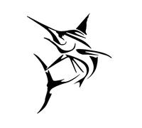 MACMRD Adesivi Per Auto 12 Cm * 10 Cm Adesivo Per Auto Marlin Pesce Grande Pesce Spada Accessori Per La Pesca In Barca Vinile Car Styling
