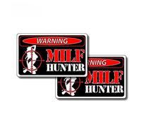 MACMRD Adesivi Per Auto 12 Cm * 7 Cm 2X Bellezza Ragazza Milf Hunter Divertente Pvc Decal Adesivo Per Auto Creativo
