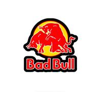 MACMRD Adesivi per Auto 20 * 20 Cm Divertente Bad Red of Bull Grafica Adesivi per Auto E Decalcomanie Adesivi per Auto in Vinile 3D