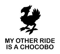 MACMRD Adesivi per Auto Adesivi per Auto Decalcomania in Vinile My Other Ride Is A Chocobo Accessori Decorativi per Moto
