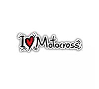 MACMRD Adesivo Per Auto 15.2Cm * 4.4Cm Divertente I Love Motocross Decal Adesivo Per Auto In Pvc