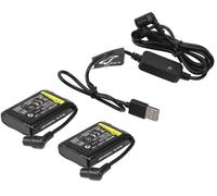 Kit Batterie E Caricatore Usb Macna 7,4V 2,2A Nero Per Guanti E Calzini Riscaldati