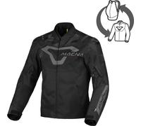 Macna Admyre Giacca tessile da motocicletta impermeabile, nero, taglia XL per maschi