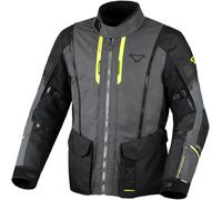 Macna Air Hybrid 2.0 Night Eye, giacca tessile impermeabile S male Nero/Grigio Scuro/Giallo Fluo