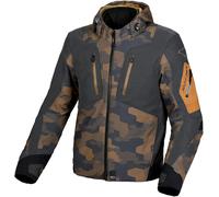 Macna Angle Camo impermeabile Moto Tessile Giacca, grigio/marrone, Taglia XXL
