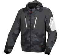 Macna Angle Camo impermeabile Moto Tessile Giacca, nero/grigio, Taglia XXL