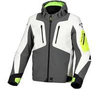 Macna Angle impermeabile Moto Tessile Giacca, grigio/giallo, Taglia L
