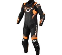 Macna Armadyl Tuta in pelle da moto monopezzo traforata, nero/arancione/bianco, Taglia 52