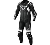 Macna Armadyl Tuta in pelle da moto monopezzo traforata, nero-bianco, taglia 46 per maschi