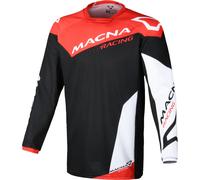 Macna Backyard-1 Maglia Motocross, nero-bianco-rosso, taglia S per maschi
