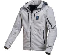 Macna Breeze Felpa con cappuccio e zip da moto, grigio, taglia L per maschi