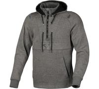 Macna Byron Felpa con cappuccio da moto, grigio, Taglia L