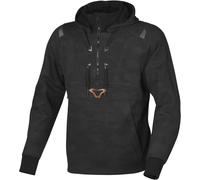 Macna Byron Felpa con cappuccio da moto, nero/mimetismo, Taglia L
