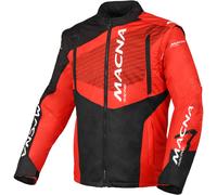 Macna Crest Giacca Motocross, nero-rosso, taglia L