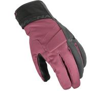 Macna Guanti da moto Daunta RTX NightEye impermeabili da donna, nero-rosso, taglia S