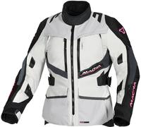 Macna Domane impermeabile Giacca tessile moto da donna, Grigio/nero chiaro, Taglia L
