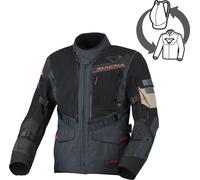 Macna Flexodus Giacca tessile da motocicletta impermeabile, nero-blu, taglia S per maschi
