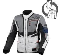 Macna Flexodus Giacca tessile da motocicletta impermeabile, nero-grigio, taglia S per maschi