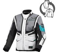 Macna Flexodus Giacca tessile impermeabile per motociclette, nero/verde, Taglia L