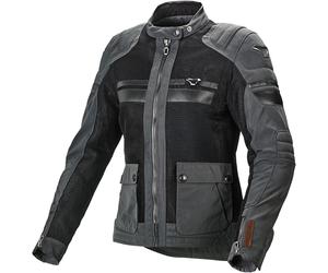 Macna Fluent NightEye Giacca tessile moto da donna, nero-grigio, taglia XS per donne