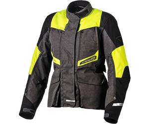 Macna Fusor NightEye Giacca tessile moto da donna, nero-grigio, taglia L per donne