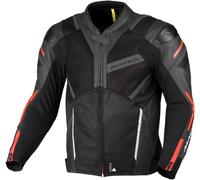 Macna Galvic Giacca, Nero/Rosso, 58 Unisex-Adulto