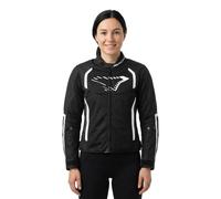 Macna Giacca moto donna Grisca tessile Nero/Bianco S