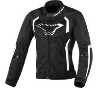Macna Grisca Giacca tessile moto da donna, nero-bianco, taglia L per donne