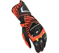 Macna GT Guanti da moto traforati, nero/rosso, Taglia S