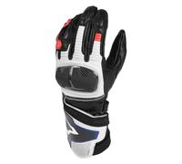 Macna Thandor Guanti da moto, nero-bianco-rosso, taglia S per maschi