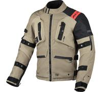 Macna Higera impermeabile Moto Tessile Giacca, nero-beige, taglia L per maschi