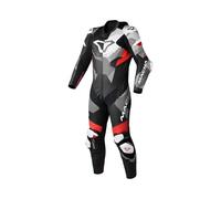Macna Ignite 1pc Suits Pelle, Nero/Rosso, 52 Unisex-Adulto