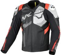 Macna Ignite, giacca in pelle/mesh 48 male Nero/Rosso/Bianco