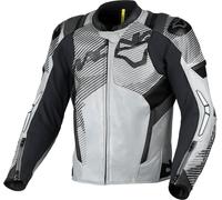Macna Ignite giacca in pelle da moto traforata, nero-grigio, taglia 52 per maschi