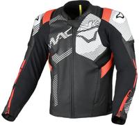 Macna Ignite, giacca in pelle/mesh 50 male Nero/Rosso/Bianco