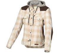 Macna Inland Plaid Giacca tessile moto da donna, beige, Taglia S