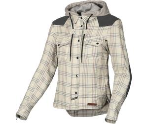 Macna Inland Plaid Giacca tessile moto da donna, verde-marrone, taglia L per donne