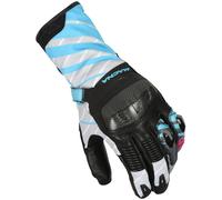 Macna Krown perforato Guanti Moto Donna, nero-blu, taglia 2XL per donne