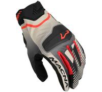 Macna Lithic Guanti da moto, nero-grigio-rosso, taglia M per maschi