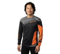 Macna Backyard-1 Maglia Motocross, nero-grigio-arancione, taglia M per maschi