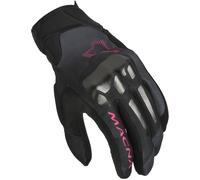 Macna Mana Guanti da moto da donna, nero/rosa, Taglia XL