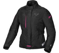 Macna Nivala impermeabile Giacca tessile moto da donna, nero/rosa, Taglia L