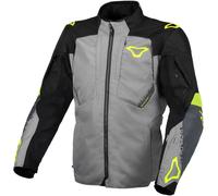 Macna Notch, giacca tessile impermeabile L male Grigio/Nero/Giallo Fluo