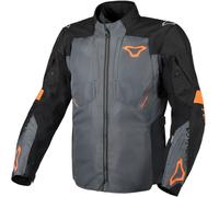 Macna Notch, giacca tessile impermeabile L male Nero/Grigio/Arancione